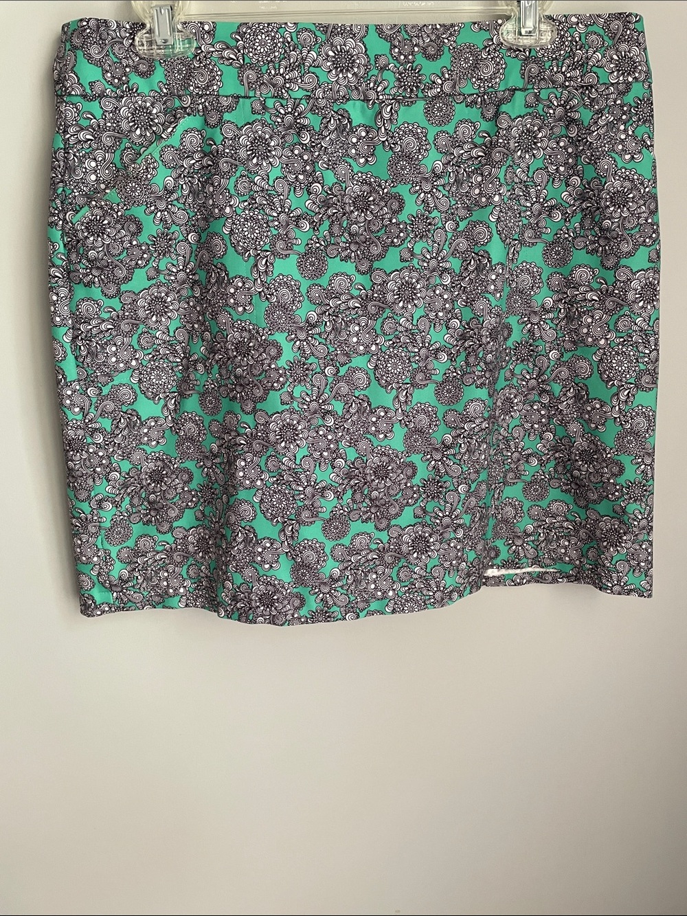 Peter Millar Green Floral-Print Wicking Skort Size 12
